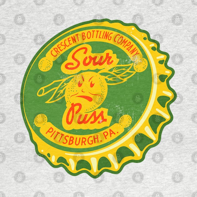 Vintage Sour Puss Lemon Soda Bottlecap by StudioPM71